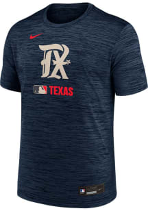 Nike Texas Rangers Navy Blue AC City Connect Velocity Short Sleeve T Shirt