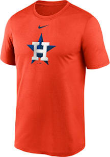 Nike Houston Astros Orange Fuse Large Logo Short Sleeve T Shirt
