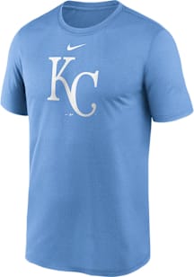 Nike Kansas City Royals Light Blue Fuse Large Logo Short Sleeve T Shirt