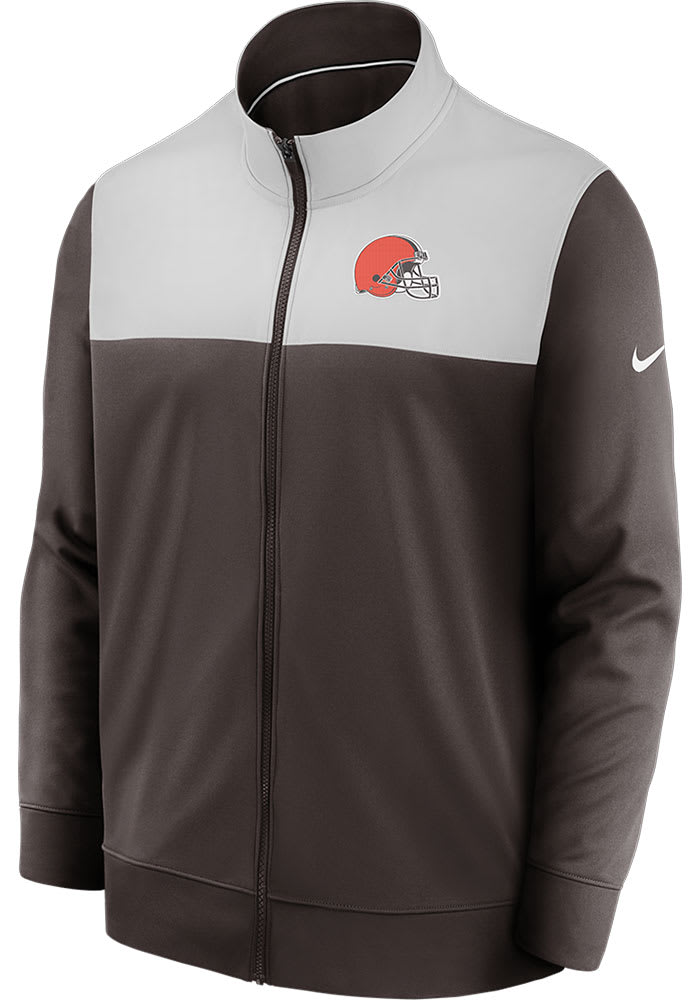 Nike Cleveland Browns Mens Brown Logo LS Light Weight Jacket