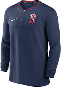 Nike Boston Red Sox Mens Navy Blue AC DF Long Sleeve Qtr Zip Pullover