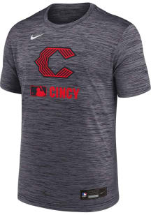 Nike Cincinnati Reds Black AC City Connect Velocity Short Sleeve T Shirt