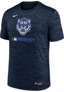 Nike Detroit Tigers Navy Blue AC City Connect Velocity Short Sleeve T Shirt
