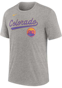 Nike Colorado Rockies Grey City Connect Short Sleeve Fashion T Shirt