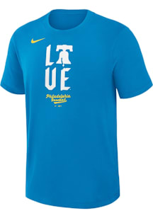 Nike Philadelphia Phillies Blue City Connect Short Sleeve Fashion T Shirt