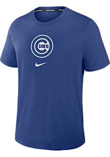 Nike Chicago Cubs Blue AC Early Work Short Sleeve Fashion T Shirt