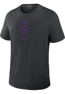 Nike Colorado Rockies Black AC Early Work Short Sleeve Fashion T Shirt