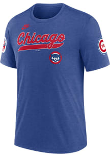 Nike Chicago Cubs Blue Cooperstown Knockout Short Sleeve Fashion T Shirt