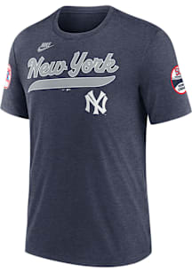 Nike New York Yankees Navy Blue Cooperstown Knockout Short Sleeve Fashion T Shirt
