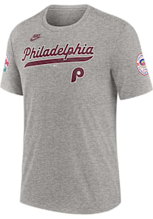 Nike Philadelphia Phillies Grey Cooperstown Knockout Short Sleeve Fashion T Shirt