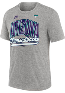 Nike Arizona Diamondbacks Grey Cooperstown Knockout Short Sleeve Fashion T Shirt