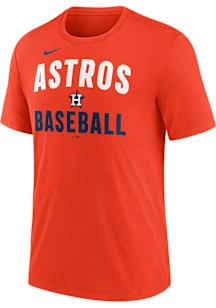 Nike Houston Astros Orange Triblend Short Sleeve Fashion T Shirt