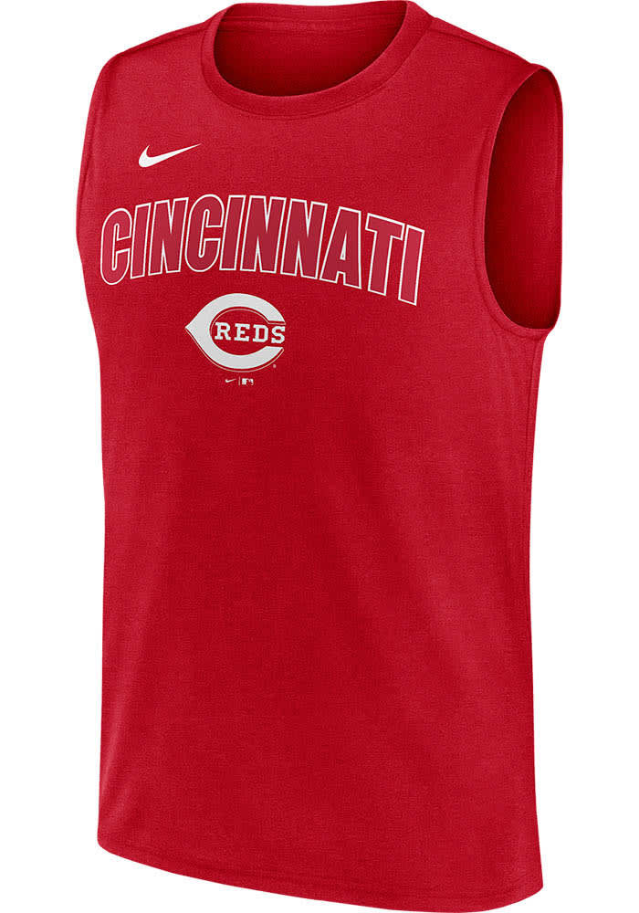 Nike Cincinnati Reds Mens Short Sleeve Red Muscle Tank Top - 173215218
