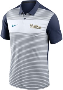 Nike Philadelphia Phillies Mens Navy Blue City Connect Legacy Icon Vapor Short Sleeve Polo