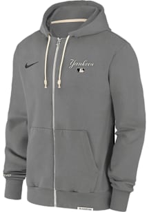 Nike New York Yankees Mens Grey AC Travel Long Sleeve Full Zip Jacket