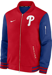 Nike Philadelphia Phillies Mens Red AC Dugout Bomber Medium Weight Jacket