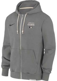 Nike Chicago Cubs Mens Grey AC Travel Long Sleeve Full Zip Jacket