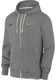 Nike Cleveland Guardians Mens Grey AC Travel Long Sleeve Full Zip Jacket