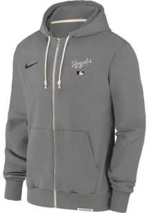 Nike Kansas City Royals Mens Grey AC Travel Long Sleeve Full Zip Jacket