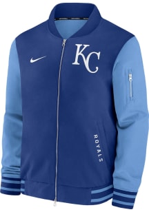 Nike Kansas City Royals Mens Blue AC Dugout Bomber Medium Weight Jacket