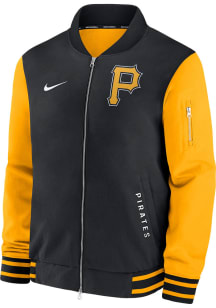 Nike Pittsburgh Pirates Mens Black AC Dugout Bomber Medium Weight Jacket