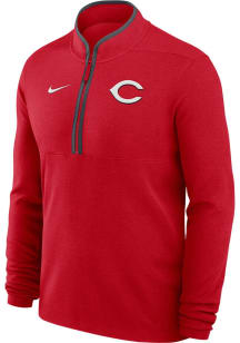 Nike Cincinnati Reds Mens Red Victory Long Sleeve Qtr Zip Pullover