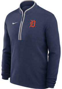 Nike Detroit Tigers Mens Navy Blue Victory Long Sleeve Qtr Zip Pullover