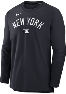 Nike New York Yankees Mens Navy Blue AC Lightweight Player Long Sleeve Sweatshirt