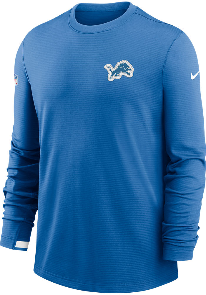 Nike Detroit Lions Mens Blue TL Dri-Fit Long Sleeve Sweatshirt