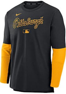 Nike Pittsburgh Pirates Mens Black AC Lightweight Player Long Sleeve Sweatshirt