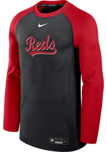 Nike Cincinnati Reds Mens Black AC Game Time Long Sleeve Sweatshirt
