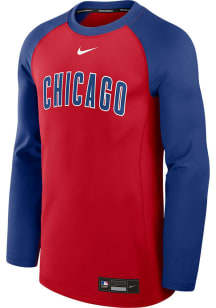 Nike Chicago Cubs Mens Red AC Game Time Long Sleeve Sweatshirt