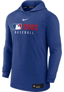 Nike Chicago Cubs Mens Blue AC Lightweight Long Sleeve Lightweight Hoodie