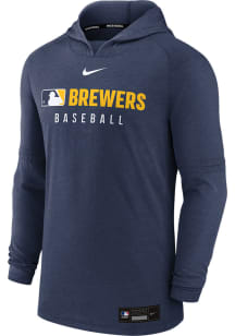 Nike Milwaukee Brewers Mens Navy Blue AC Lightweight Hood