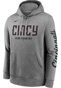 Nike Cincinnati Reds Mens Grey City Connect French Terry Fashion Hood