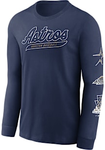 Nike Houston Astros Navy Blue Cooperstown Knockout Long Sleeve T Shirt