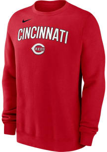 Nike Cincinnati Reds Mens Red Fleece Long Sleeve Crew Sweatshirt