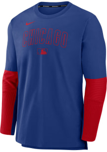 Nike Chicago Cubs Mens Blue AC Lightweight Player Long Sleeve Sweatshirt