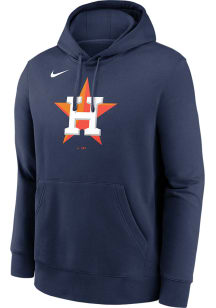 Nike Houston Astros Mens Navy Blue Logo Club Long Sleeve Hoodie