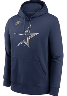 Nike Houston Astros Mens Navy Blue Cooperstown Logo Club Long Sleeve Hoodie