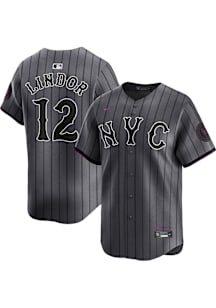 Francisco Lindor Nike New York Mets Mens Grey City Connect Ltd Limited Baseball Jersey