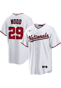 James Wood Washington Nationals Mens Replica Home Jersey - White