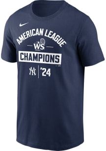 Nike New York Yankees Navy Blue 2024 ALCS Champs 2 Short Sleeve T Shirt