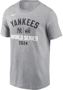 Nike New York Yankees Grey 2024 AC World Series Participant 3 Short Sleeve T Shirt