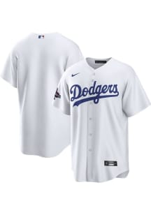 Los Angeles Dodgers Mens Nike Replica 2024 World Series Champs Jersey - White