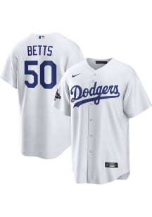 Mookie Betts Los Angeles Dodgers Mens Replica 2024 World Series Champs Jersey - White