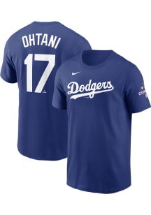 Shohei Ohtani Los Angeles Dodgers Blue 2024 World Series Champs Short Sleeve Player T Shirt