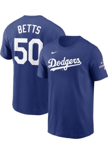 Mookie Betts Los Angeles Dodgers Blue 2024 World Series Champs Short Sleeve Player T Shirt