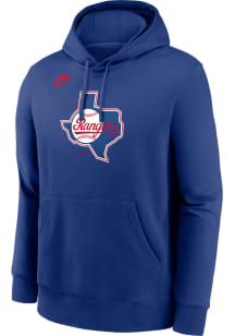 Nike Texas Rangers Mens Blue Cooperstown Logo Club Long Sleeve Hoodie