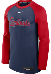 Nike St Louis Cardinals Mens Navy Blue AC Game Time Long Sleeve Sweatshirt